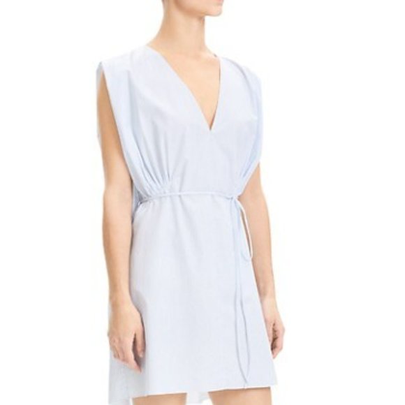 NEW THEORY $420 Flint Multi Katsu Striped Dress S Small BNWT (missing belt) - Picture 1 of 13